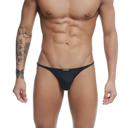 Black ustation thong bikini with sleek form-fitting design in u-station me bikini black u0032-001 product image