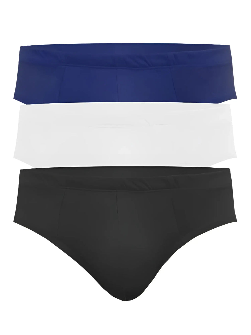 Ug contour basic brief 3-pack of solid-colored navy white and black cotton briefs for everyday comfort