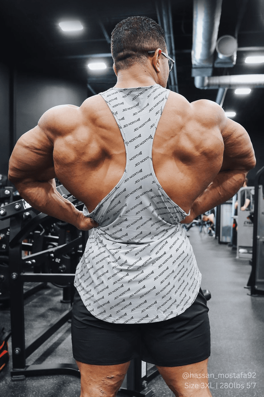 Jed North Graphic Muscle Stringer – Graues JN-Logo