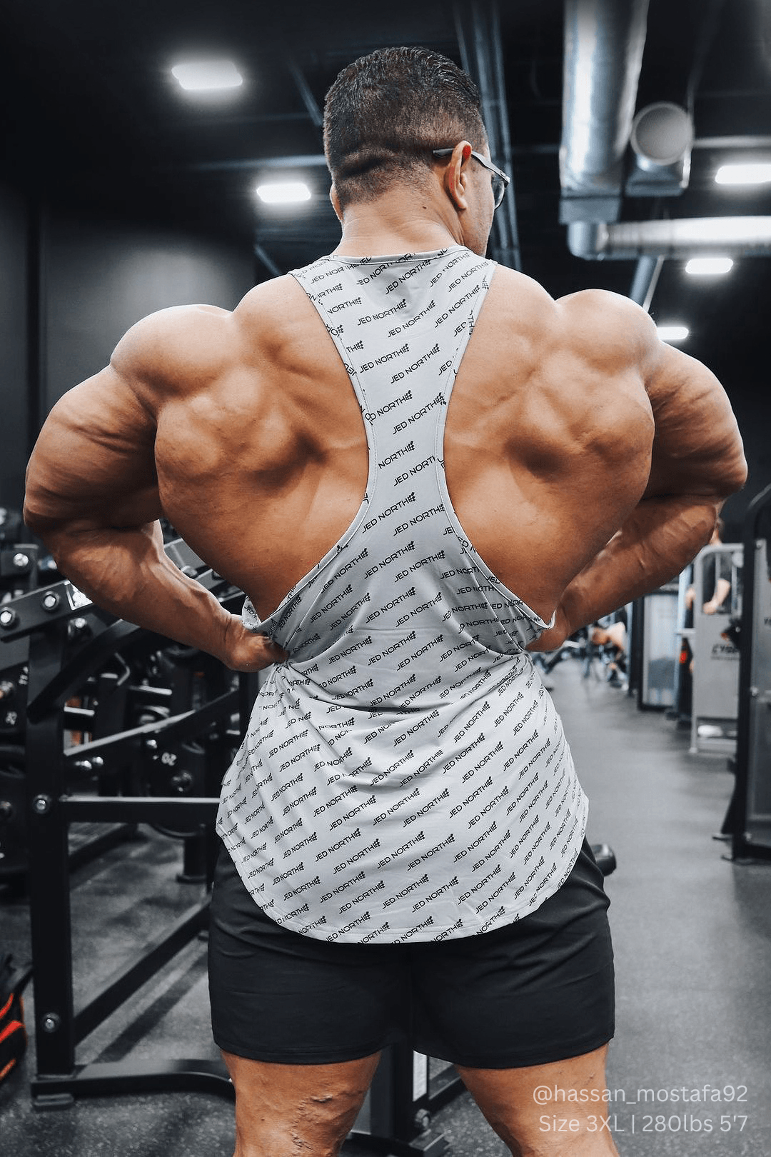 Jed North Graphic Muscle Stringer – Graues JN-Logo
