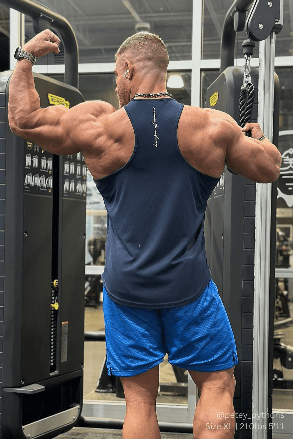 Jed North Fast-Dry Bodybuilding Workout Stringer - Marineblau