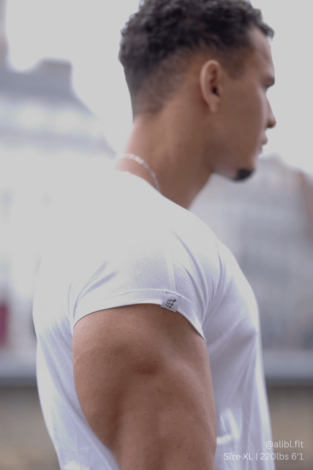 Camiseta muscular de manga corta para hombre Jed North Evolve 2.0 - Blanco hueso