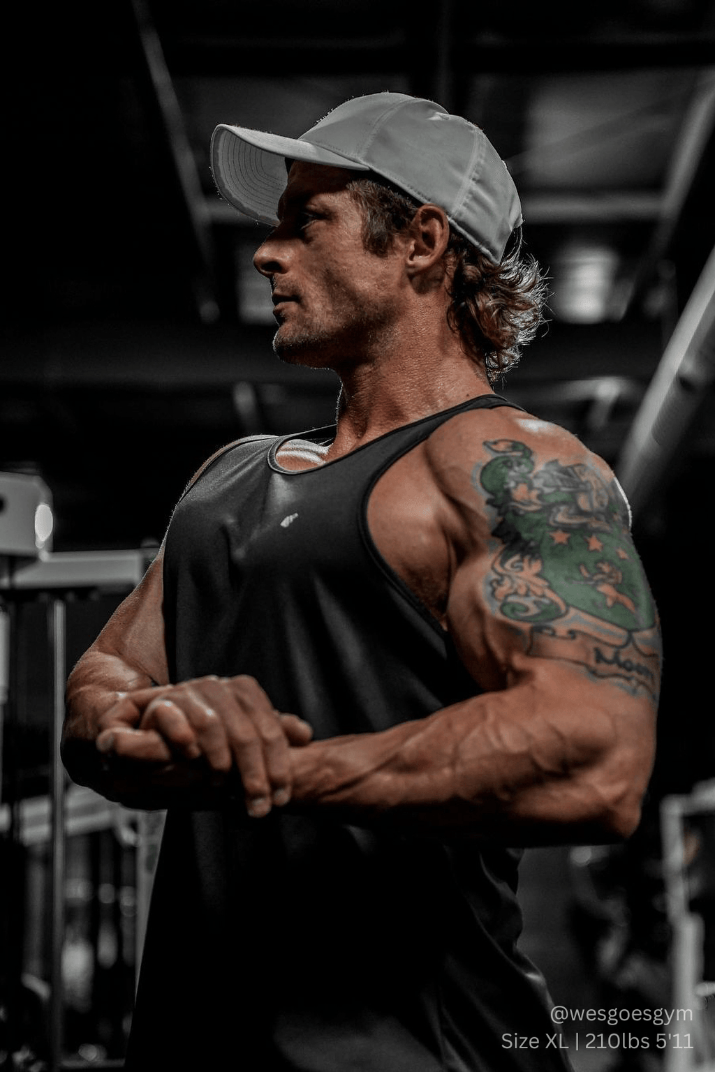Jed North Fast-Dry Bodybuilding Workout Stringer - Schwarz