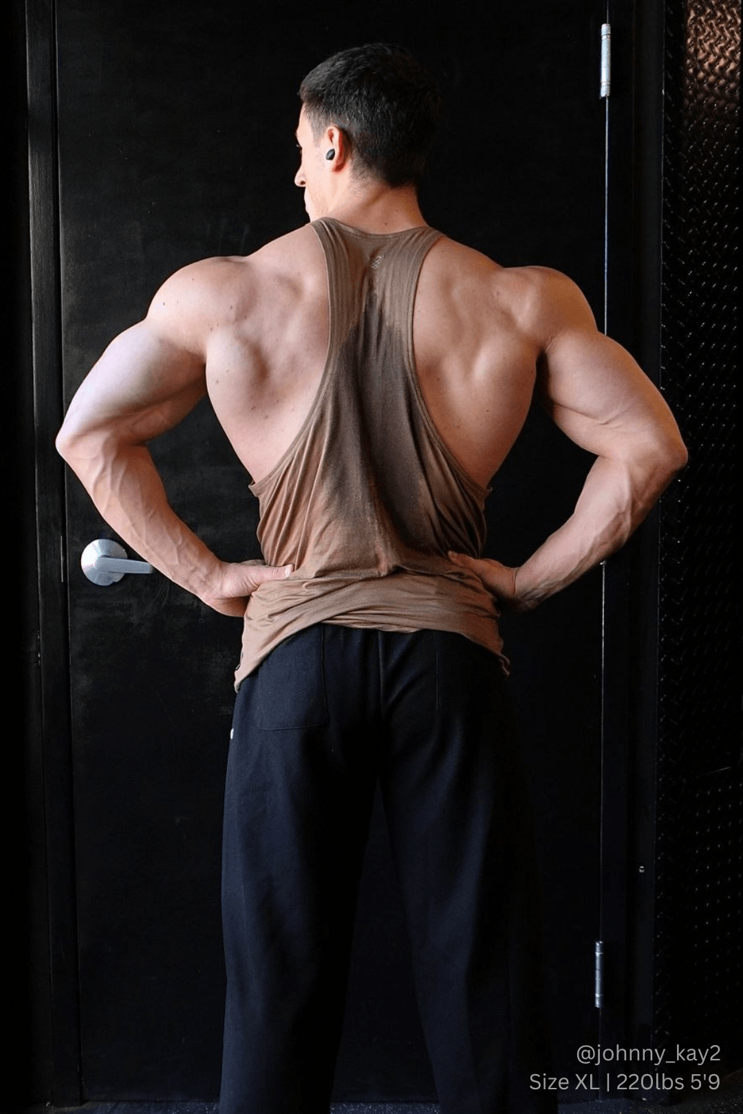 Jed North Klassischer Bodybuilding-Racerback-Stringer – Walnussbraun