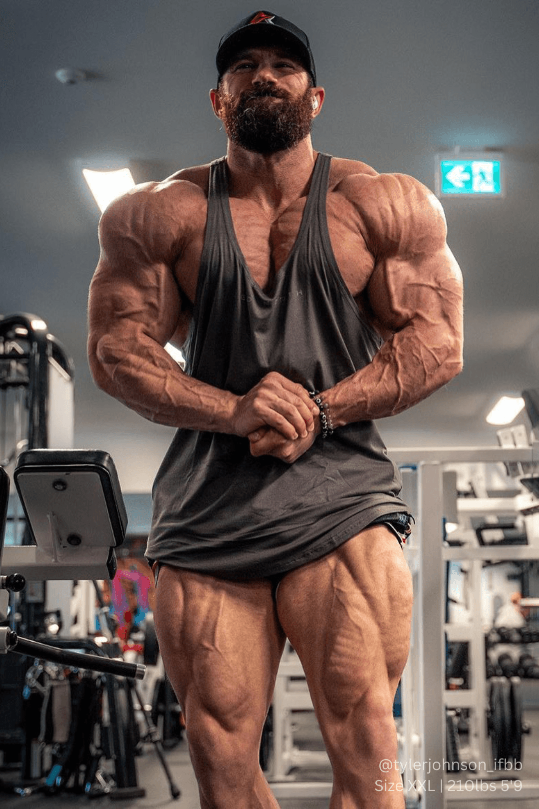 Jed North Classic Bodybuilding Racerback Stringer - Stahlgrau
