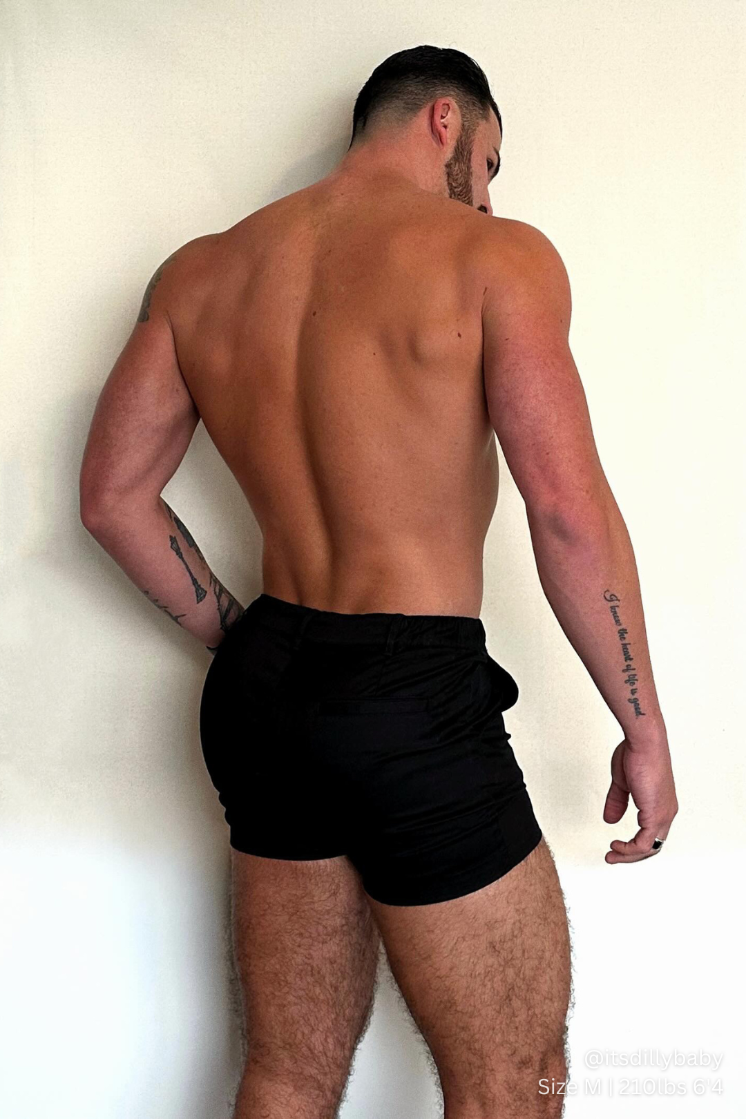 Muscle-Fit Stretch-Chino-Shorts für Herren, 4 Zoll, Tiefschwarz