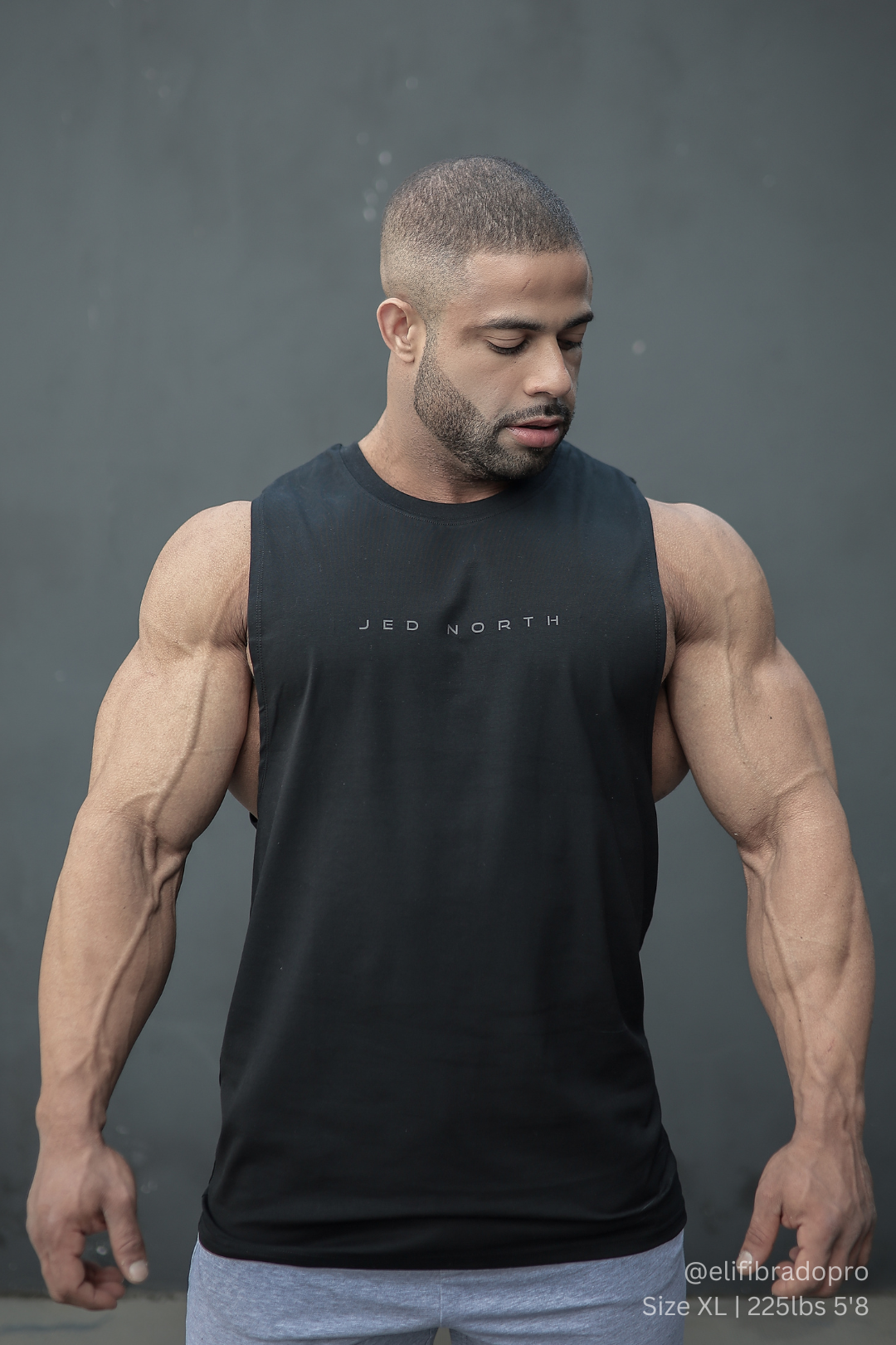 Camiseta de entrenamiento sin mangas para hombre Apollo - Negro obsidiana