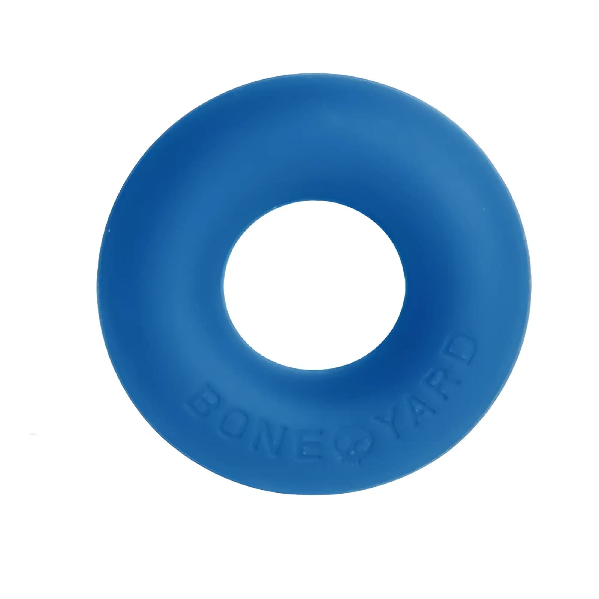 Blue ultimate silicone ring featuring a bone yard embossed grip made of durable silicone material