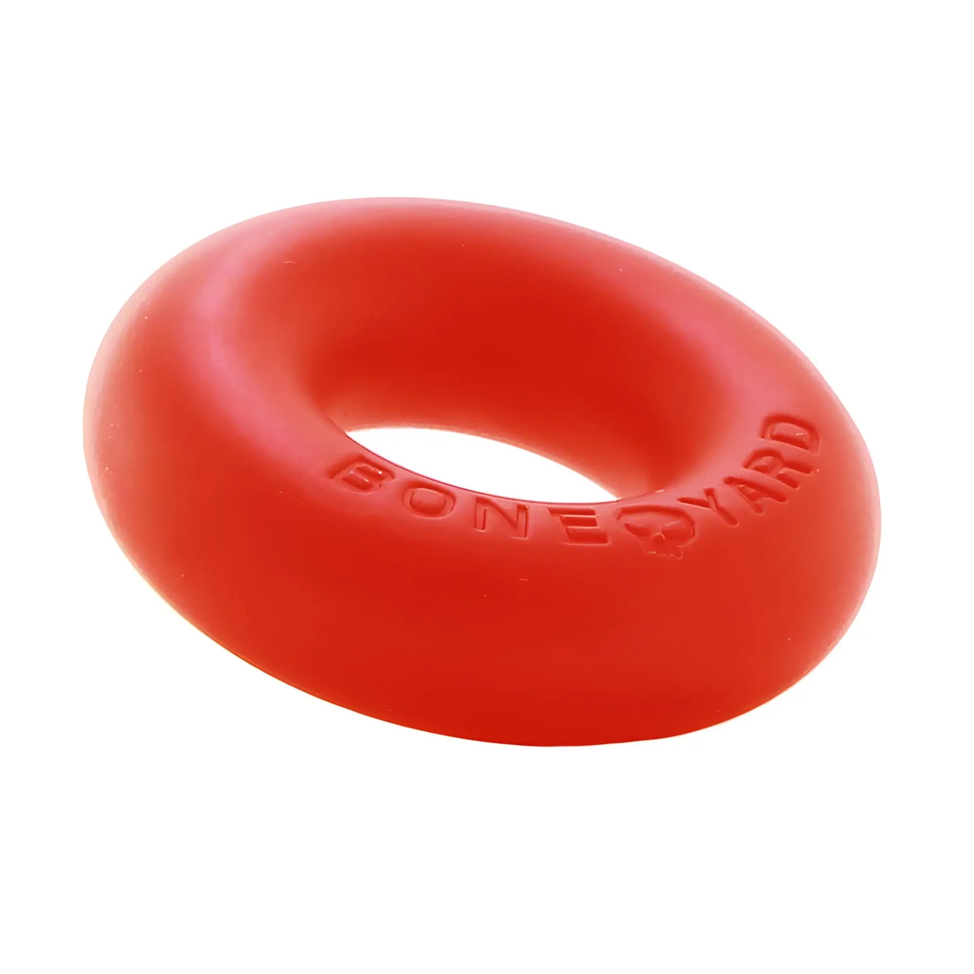 Ultimate silicone ring red smooth rubber with bone yard embossed for durable and comfortable wear