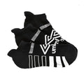 Umbro 3 pack low cut black athletic ankle socks with white geometric patterns size 7-12 in cotton blend