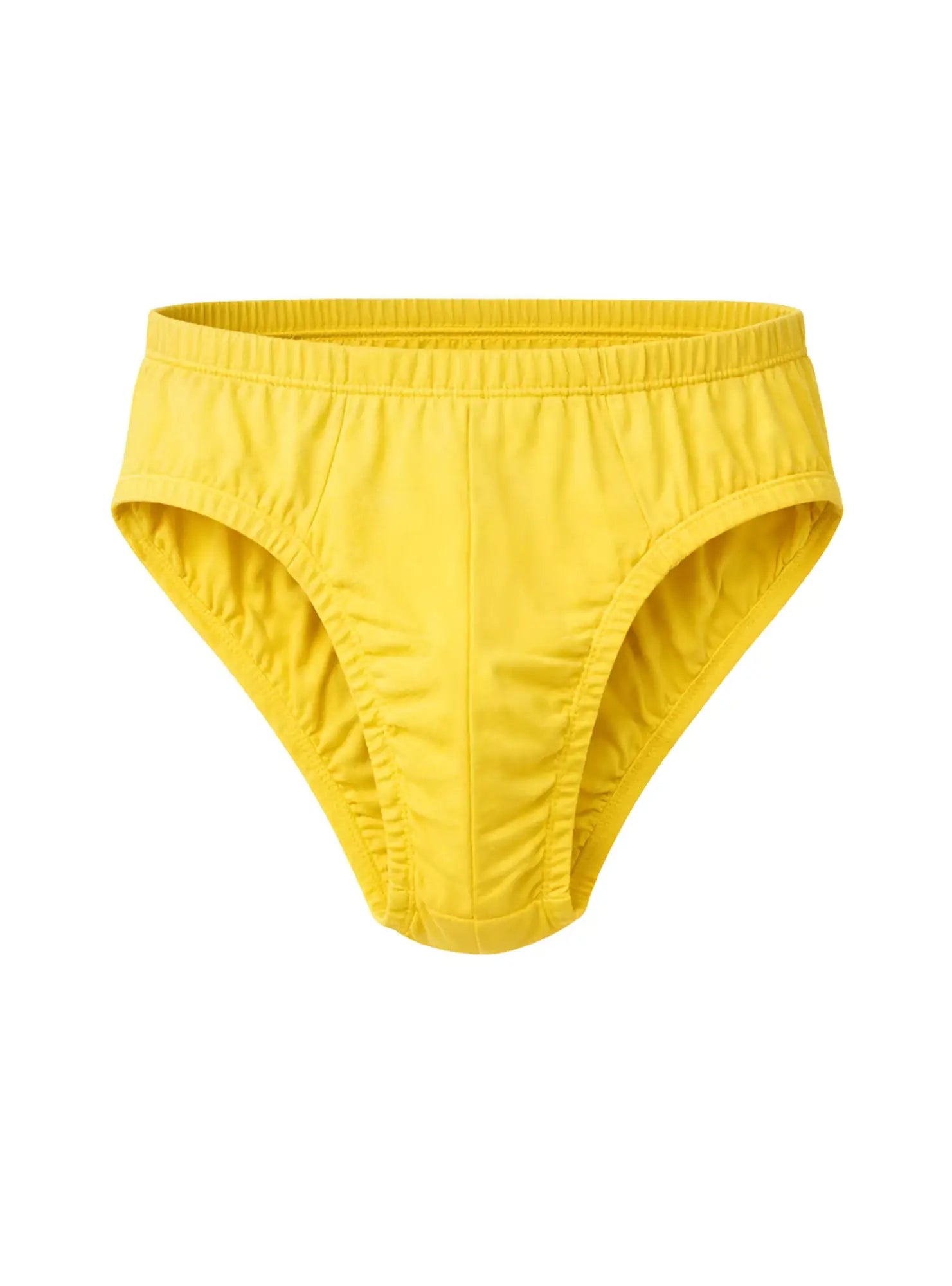 Undergear contour basic brief bright yellow seamless stretchy fabric briefs with smooth contour design