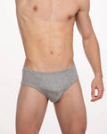 Undergear contour basic brief grey gray heathered cotton briefs with a snug contoured fit