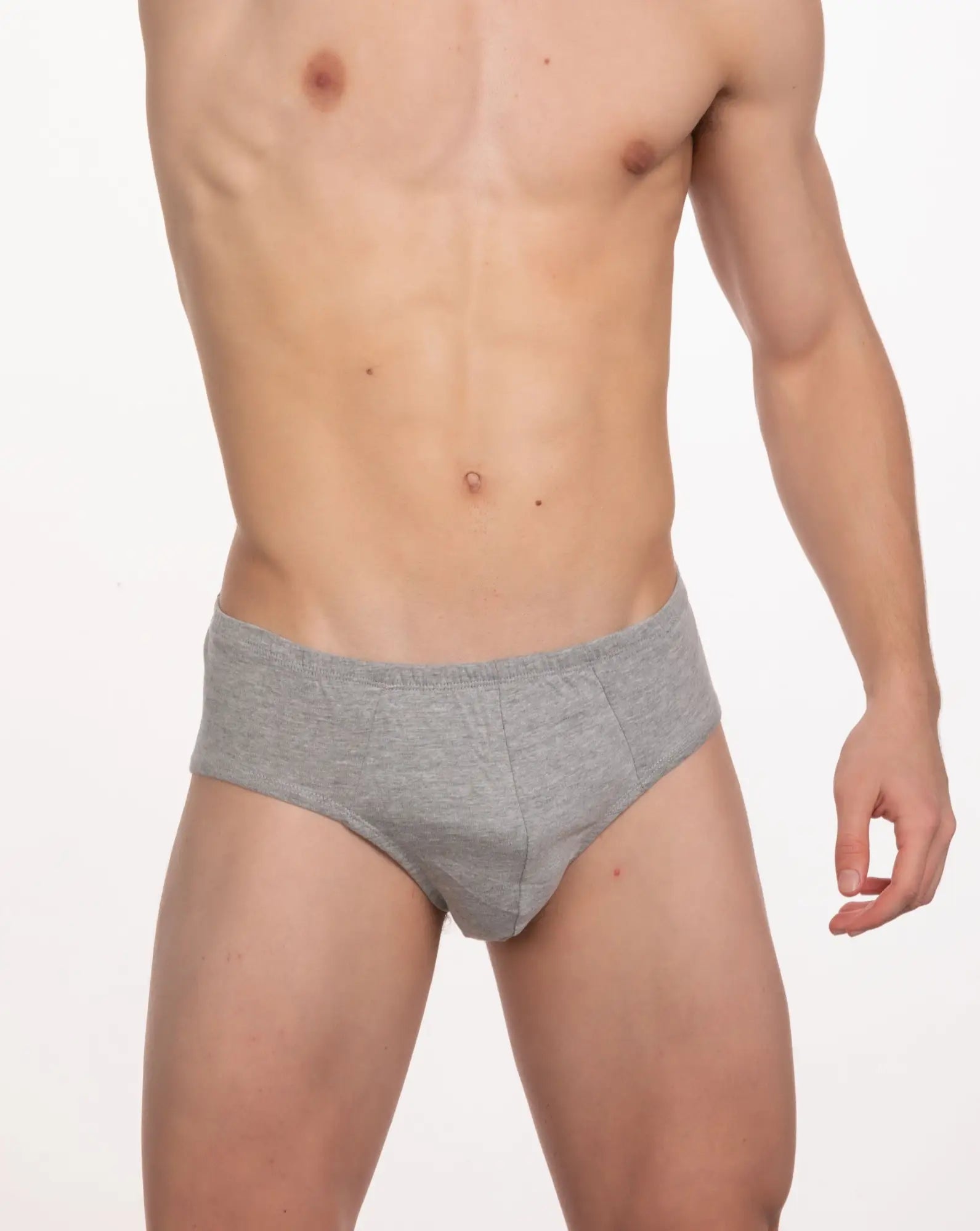 Undergear contour basic brief grey gray heathered cotton briefs with a snug contoured fit