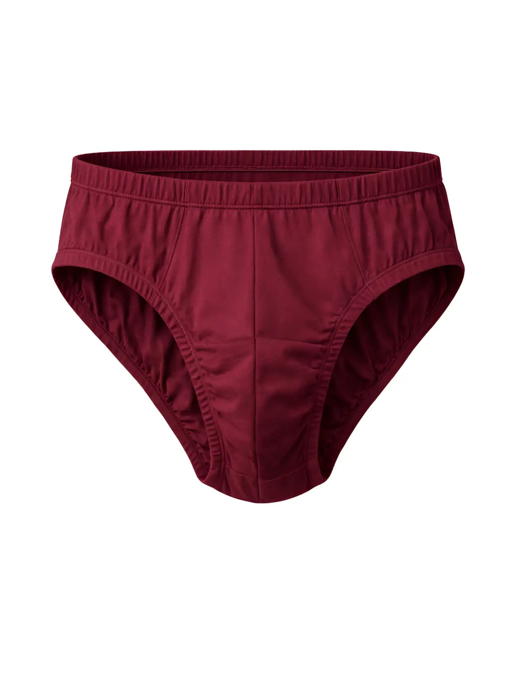 Undergear contour basic brief maroon mens briefs with elastic waistband smooth stretchy fabric for comfortable wear