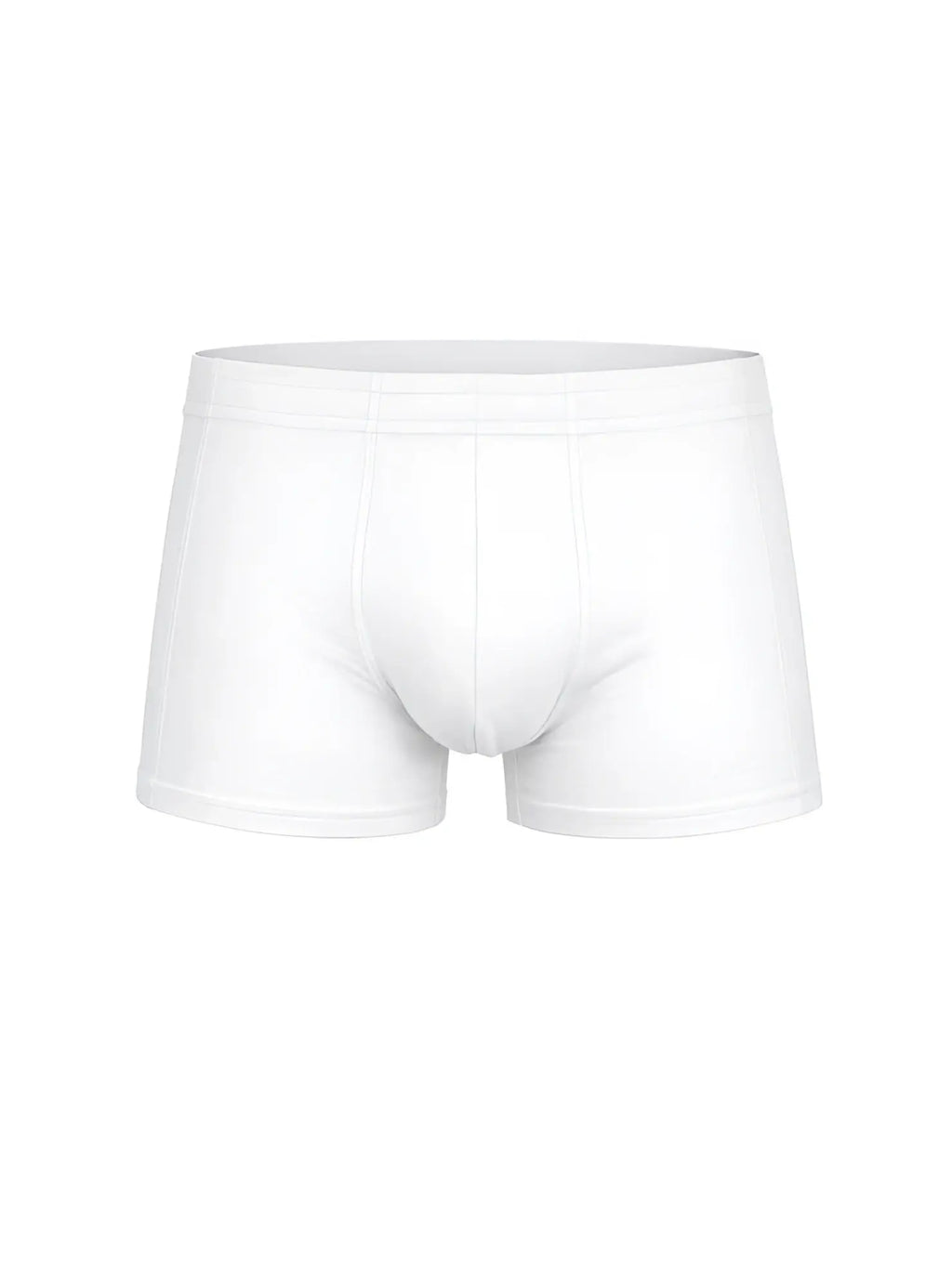 White mens briefs essential trunk with smooth seamless design and elastic waistband for comfortable fit