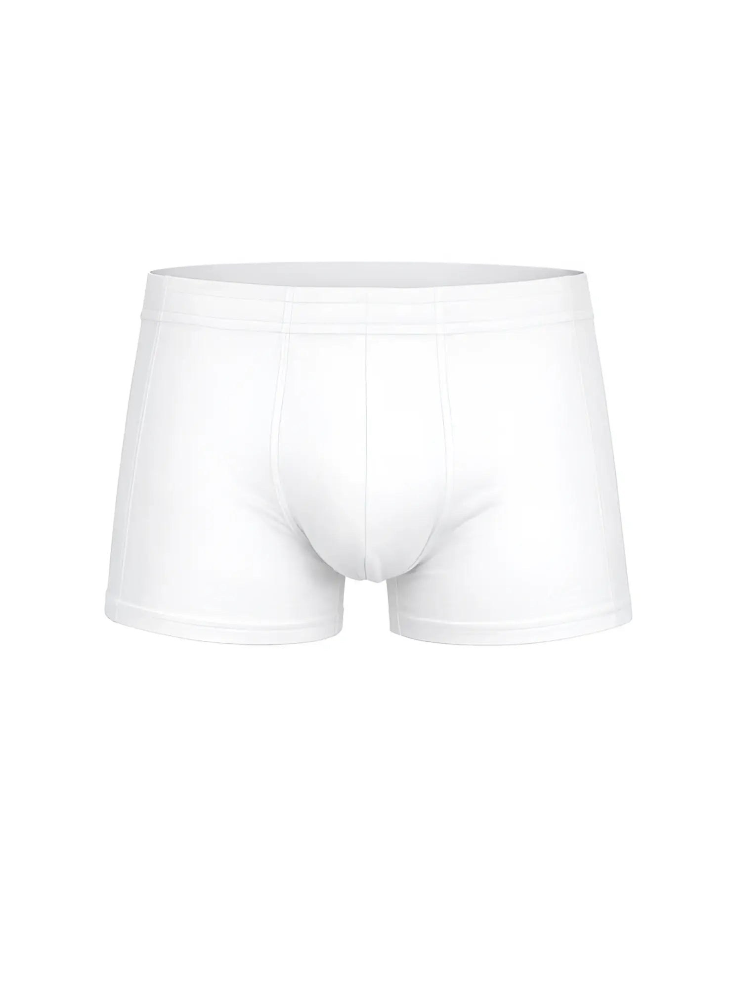 White mens briefs essential trunk with smooth seamless design and elastic waistband for comfortable fit