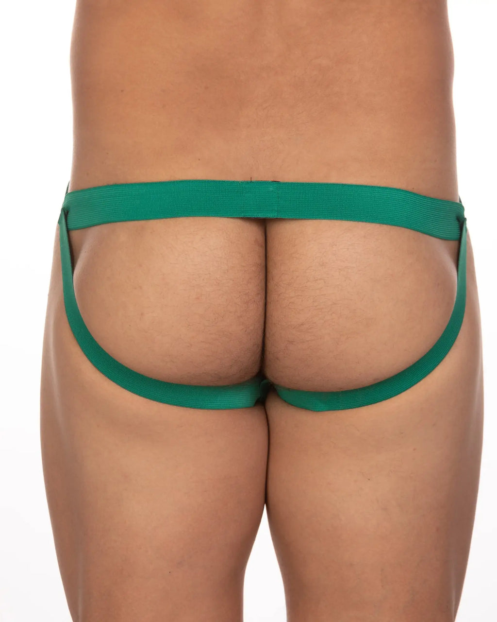 Green undergear fizx mark solid knit jockstrap briefs with wide waistband and side straps in knit fabric