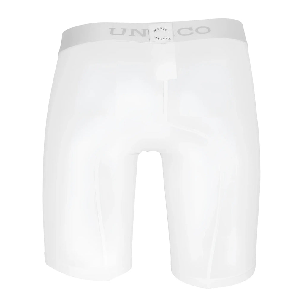 White uniqlo boxer briefs with gray microfiber waistband featuring the brand logo uniclo 1200100300 cristalino