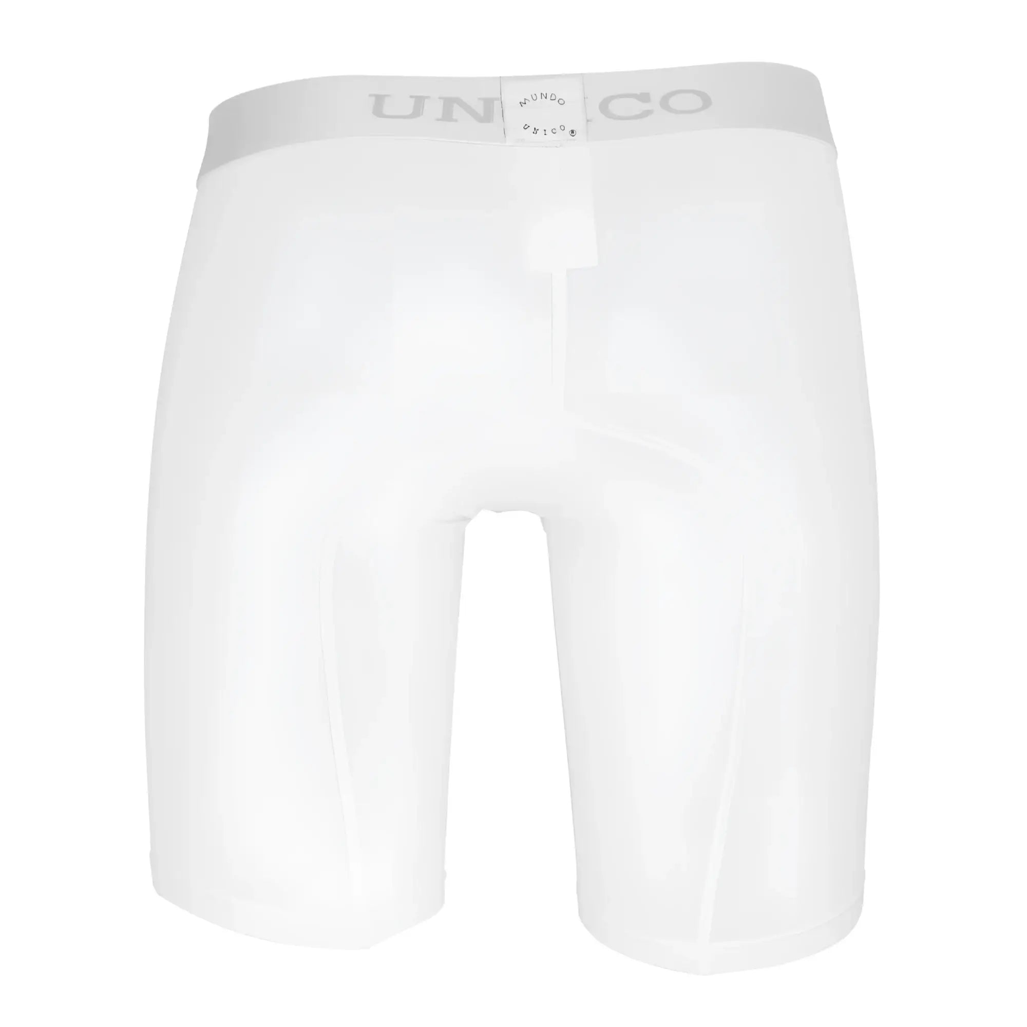 White uniqlo boxer briefs with gray microfiber waistband featuring the brand logo uniclo 1200100300 cristalino