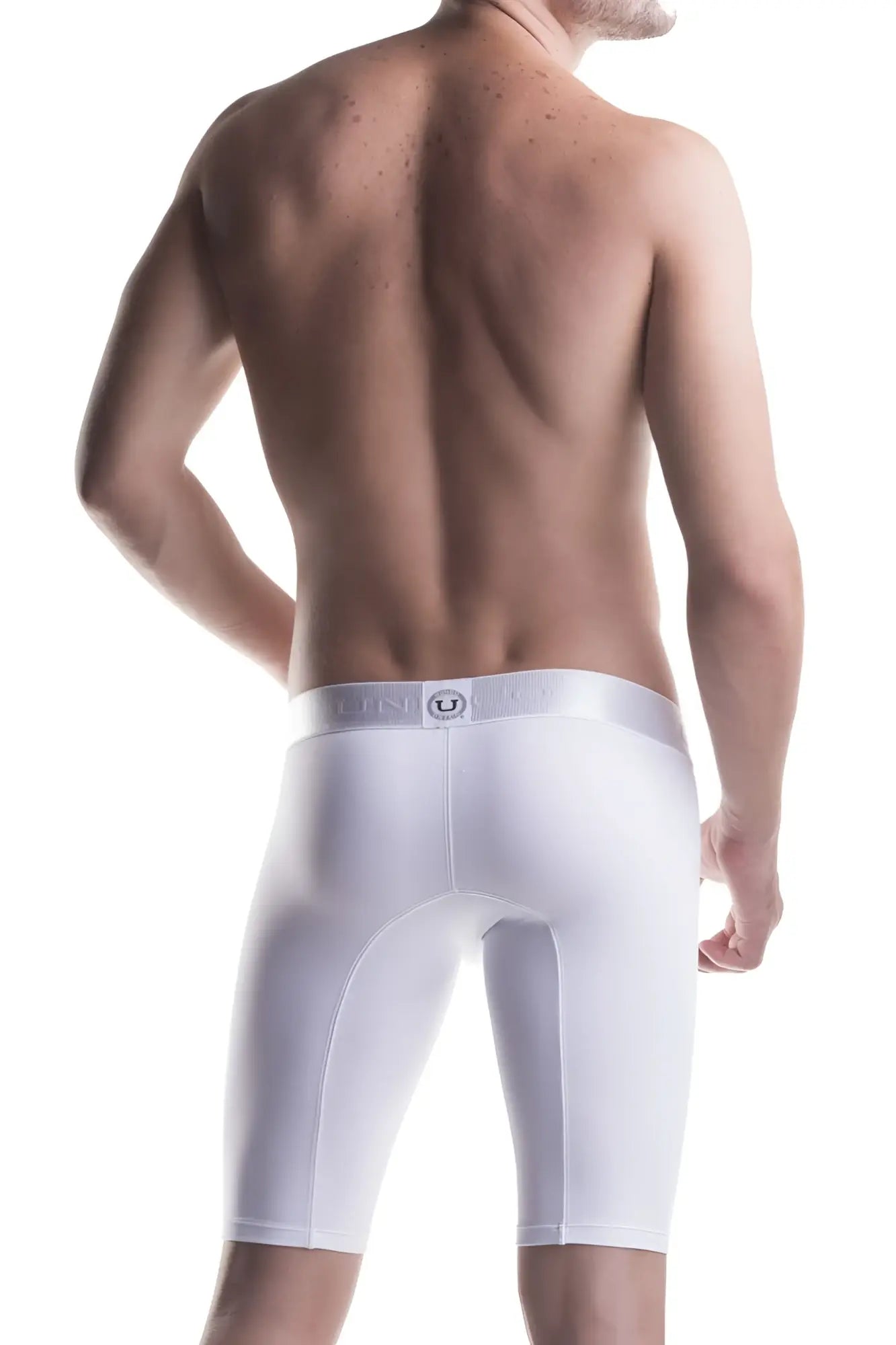 Unico 1200100300 boxer briefs cristalino microfiber in white with a sleek form-fitting design and subtle waistband logo