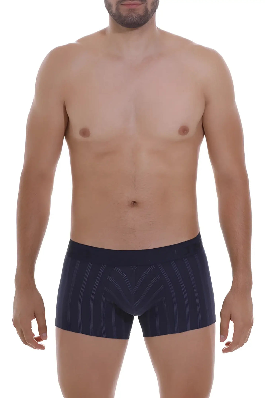 Unico 22100100103 senda trunks navy blue boxer briefs with subtle vertical pinstripes for comfortable daily wear