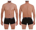 Black unico men’s briefs with a white logo waistband in color 99 black for comfortable everyday wear