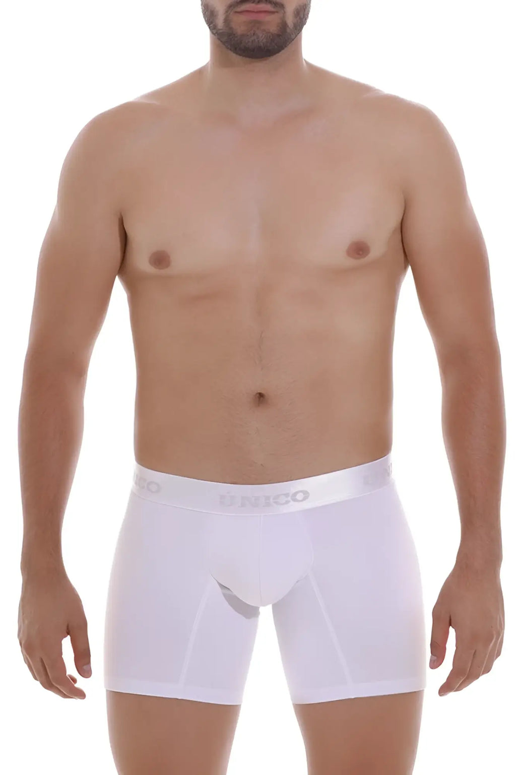White unico 22120100205 cristalino M22 boxer briefs with smooth form-fitting design and subtle elastic waistband