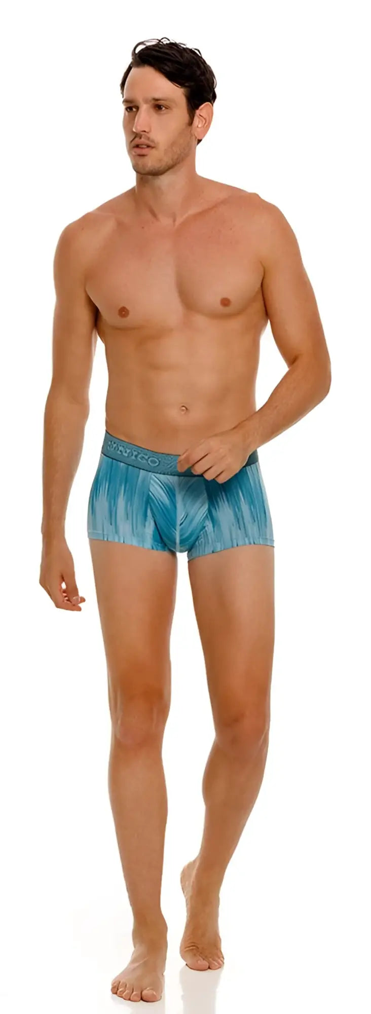 Unico 24080100112 hilada trunks blue patterned men’s boxer briefs with a subtle textured design