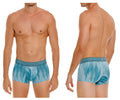 Unico 24080100112 hilada trunks color 43-blue men’s boxer briefs with blue pattern and textured waistband