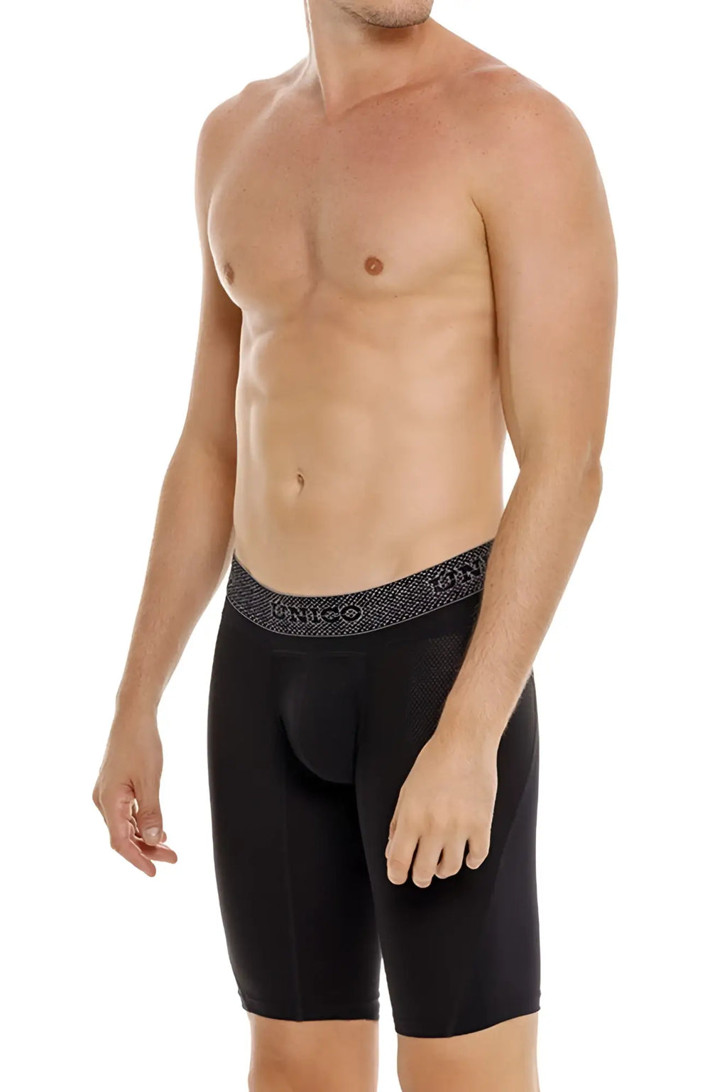 Black men’s boxer briefs unico 24080100322 ardid with patterned waistband in black for everyday comfort