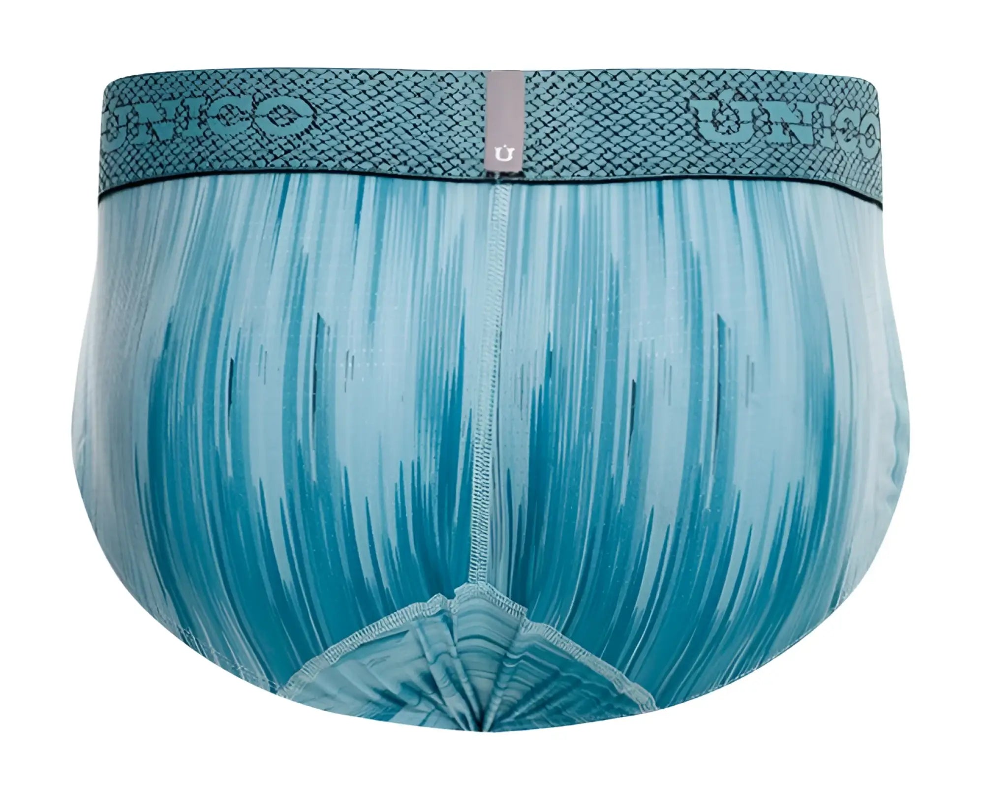 Blue patterned unico 24080101112 hilada men’s briefs with textured brushstroke design and elastic waistband