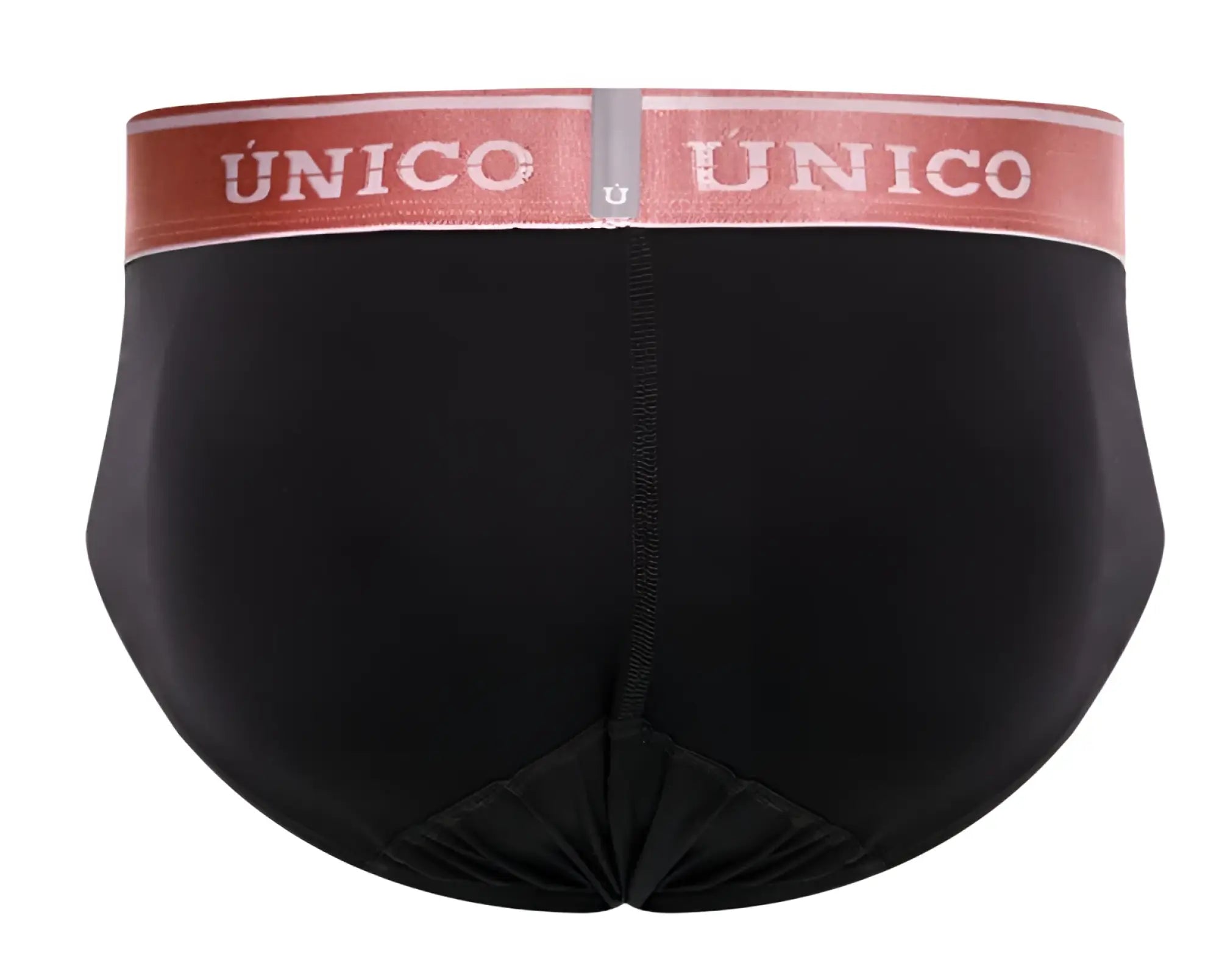 Black unico 24110101108 oro rosa men’s briefs with red waistband featuring white brand name lettering