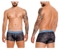 Unico 25020100102 epitome trunks men’s boxer briefs black blue textured geometric pattern microfiber fabric