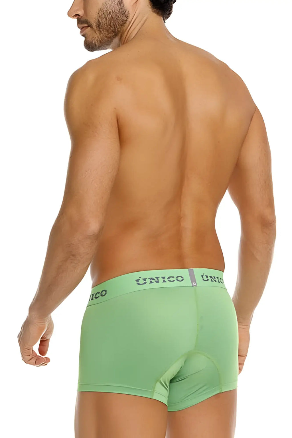 Light green unico 26020100119 frog trunks briefs with subtle textured waistband for comfortable wear