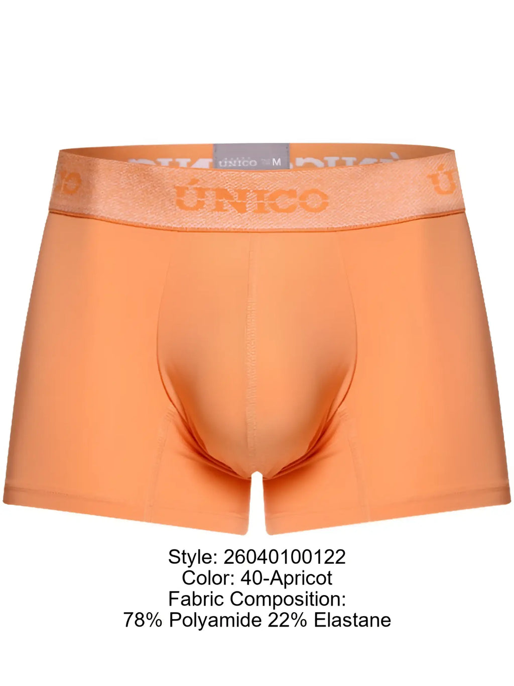 Apricot unico 26040100122 classic trunks made of 78 polyamide and 22 elastane offer premium support and style