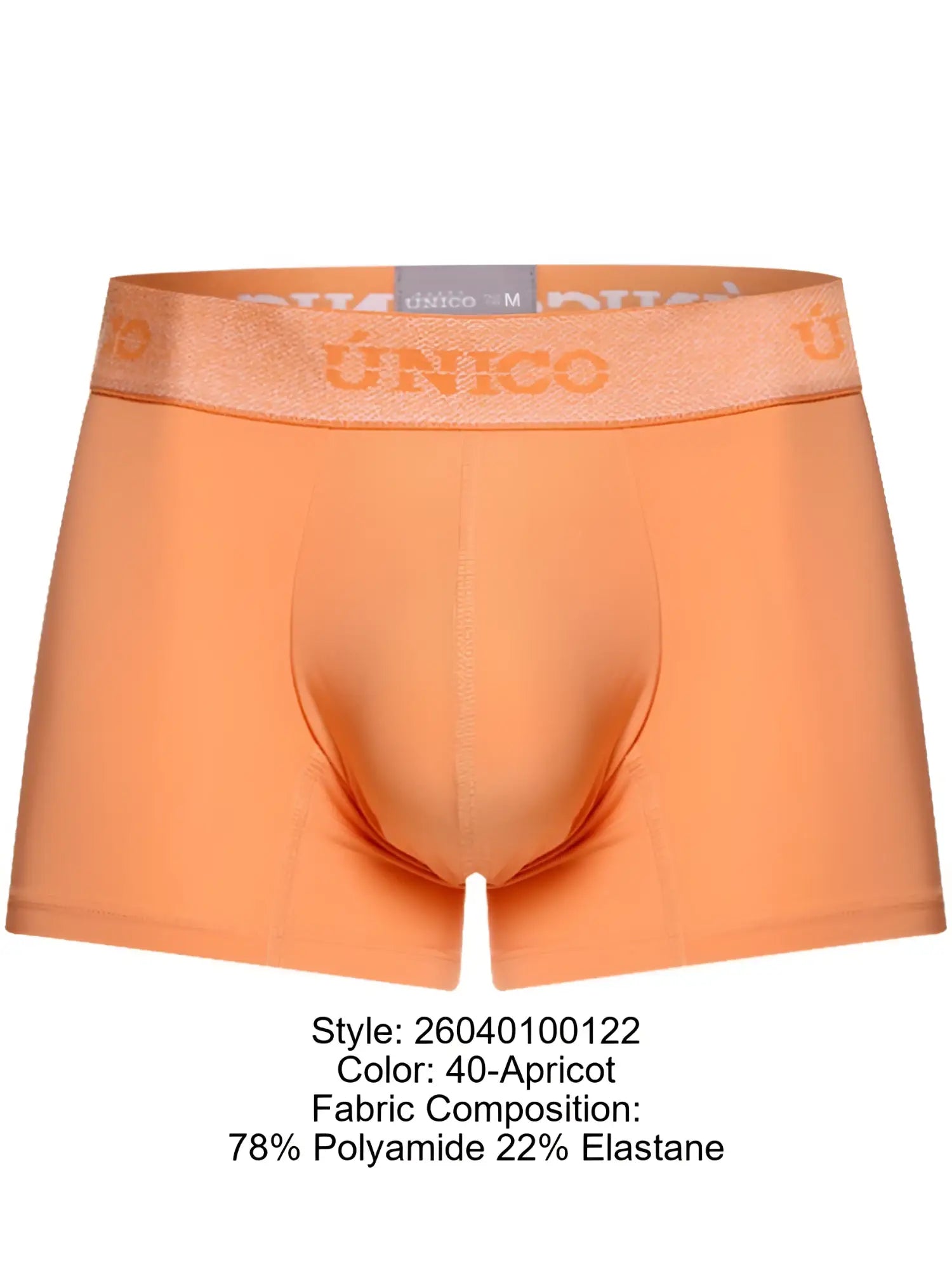 Apricot unico 26040100122 classic trunks made of 78 polyamide and 22 elastane offer premium support and style