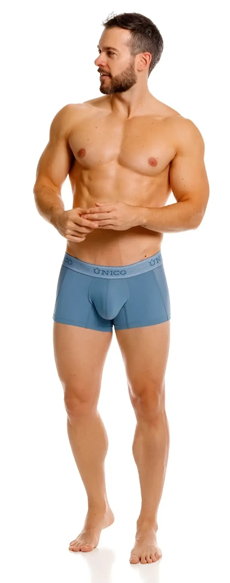 Blue unico 26040100127 classic trunks mens briefs with contoured design and elastic waistband for premium comfort
