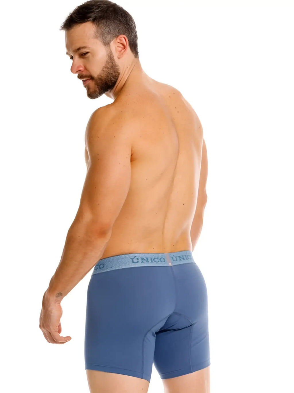 Teal unico 26040100217 classic boxer briefs with matching elastic waistband for premium comfort and style