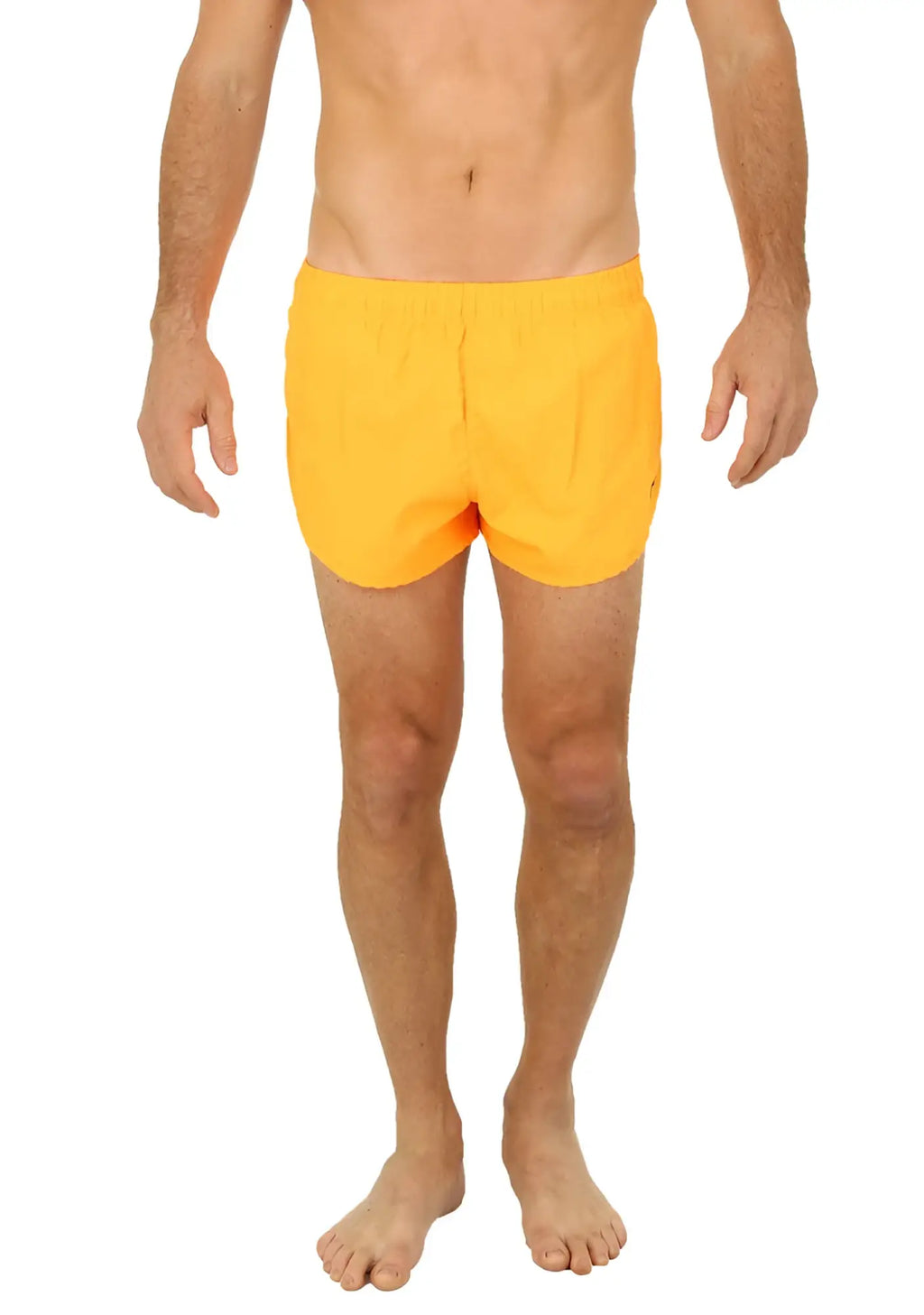 Uzzi running short bright yellow swim trunks with simple elastic waistband for comfortable water activities