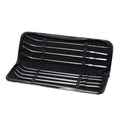 Set of seven stainless steel medical forceps in black zippered case from van buren dilator set