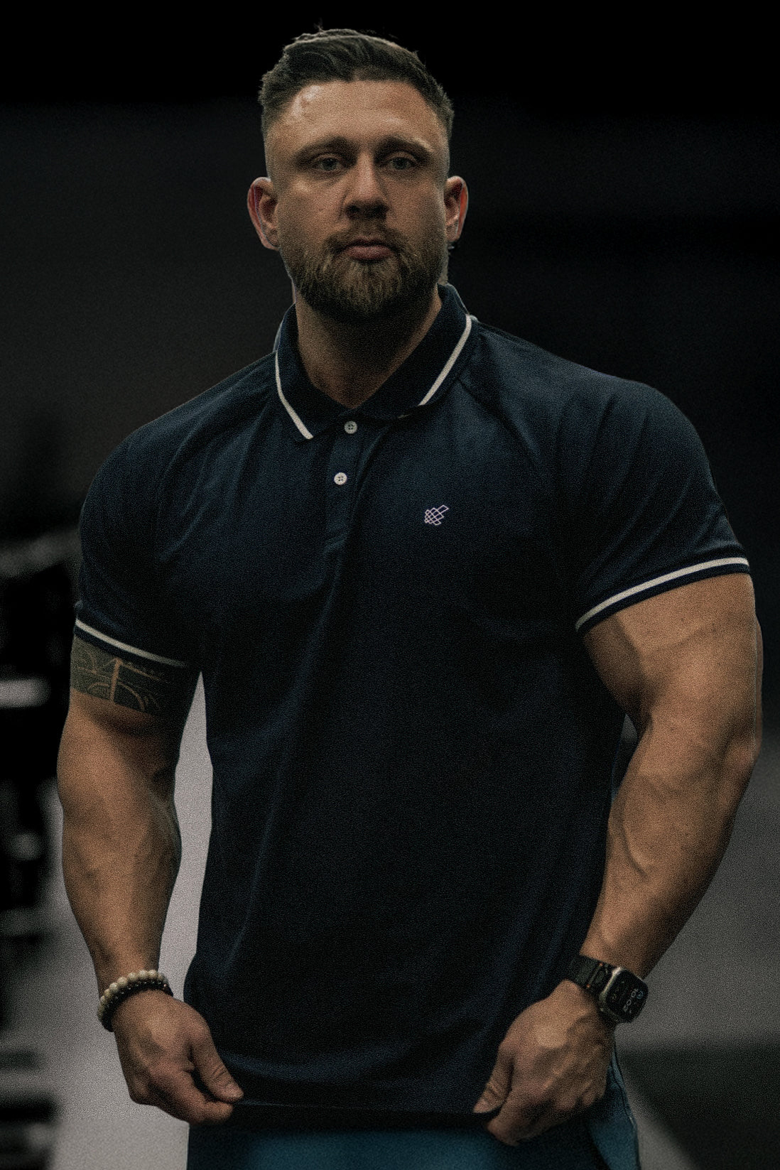 Jed North Men's Banded Muscle-Fit Polo T-Shirt - Navy
