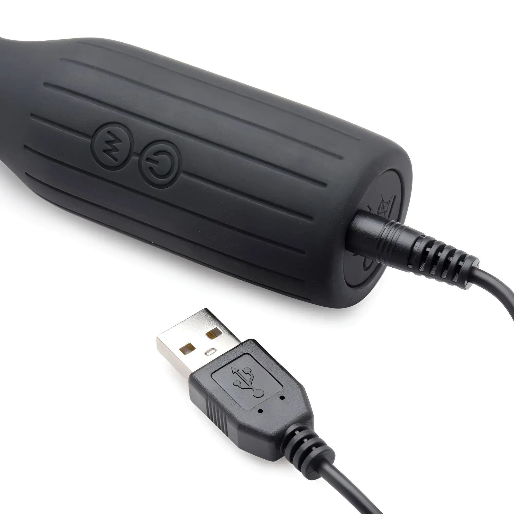 Black silicone viper beads premium dual motor anal beads vibrator with textured ridges and usb charging cable
