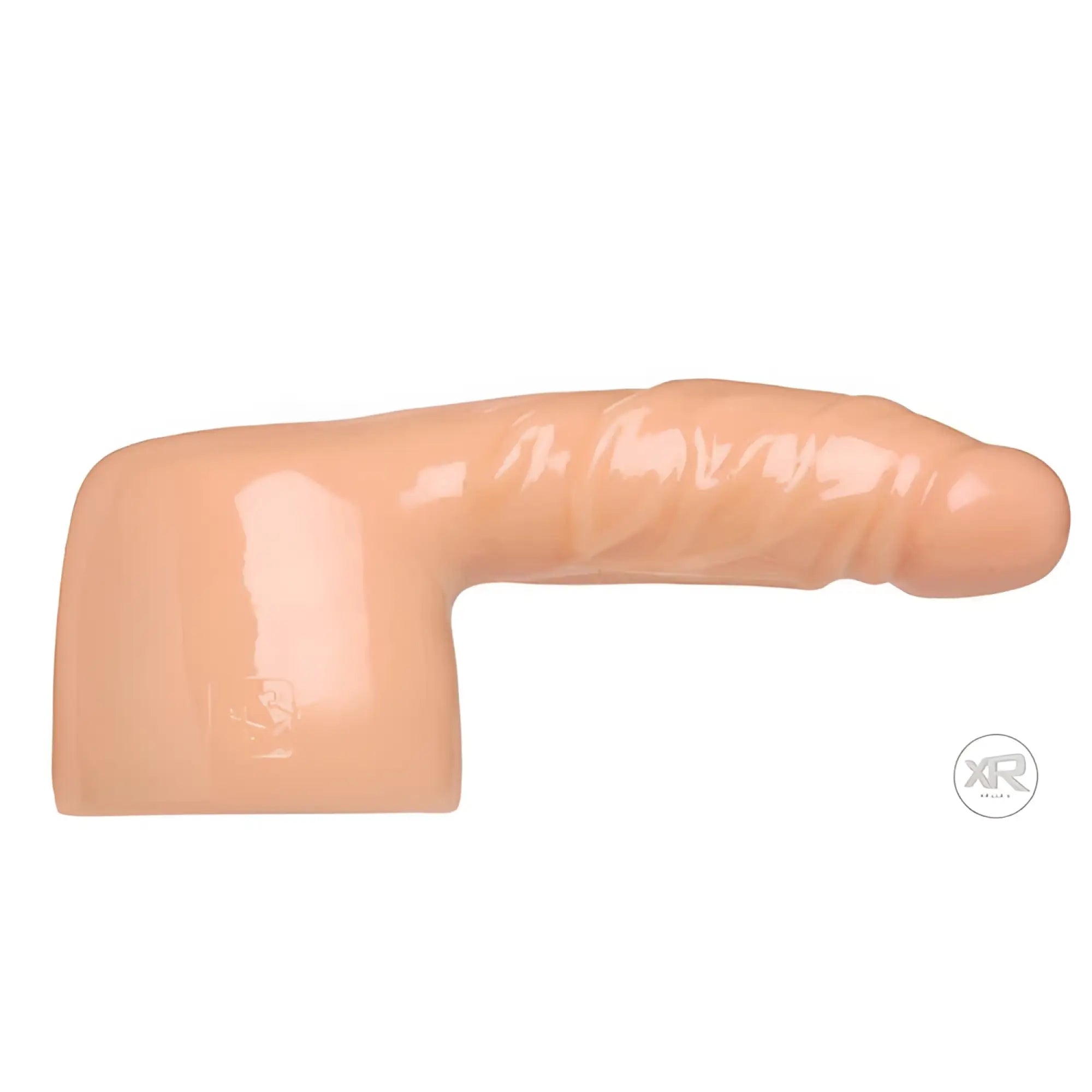 Wand Essentials Realistic Penis Wand Attachment in a pale, flesh-toned silicone with anatomical texture.