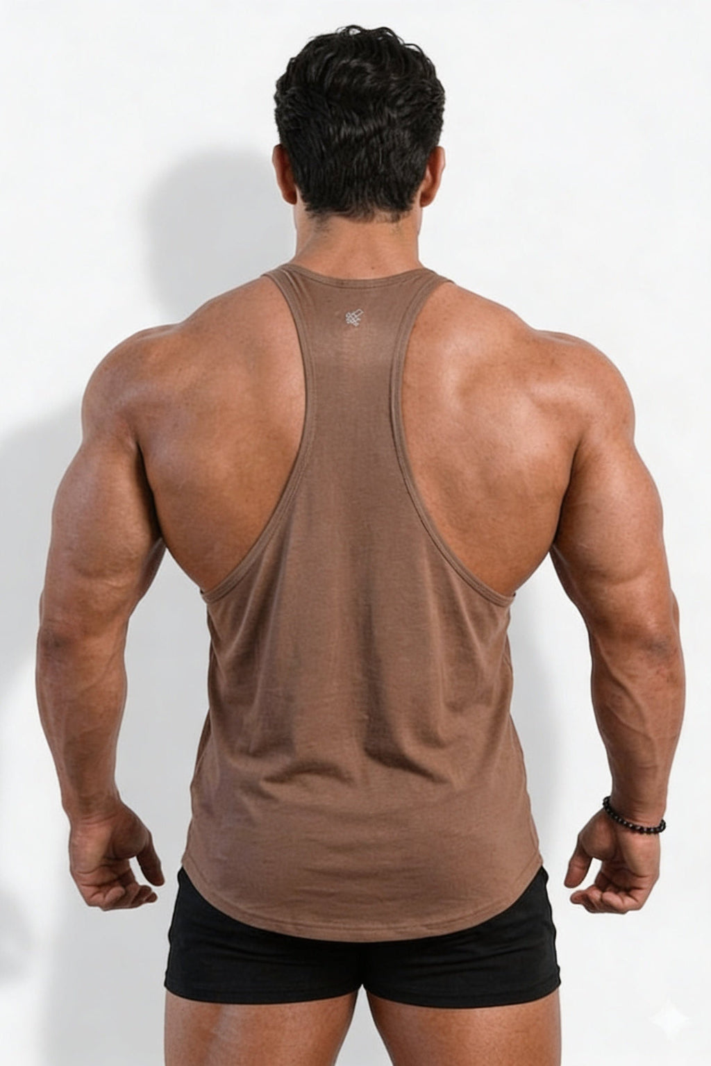 Jed North Klassischer Bodybuilding-Racerback-Stringer – Walnussbraun