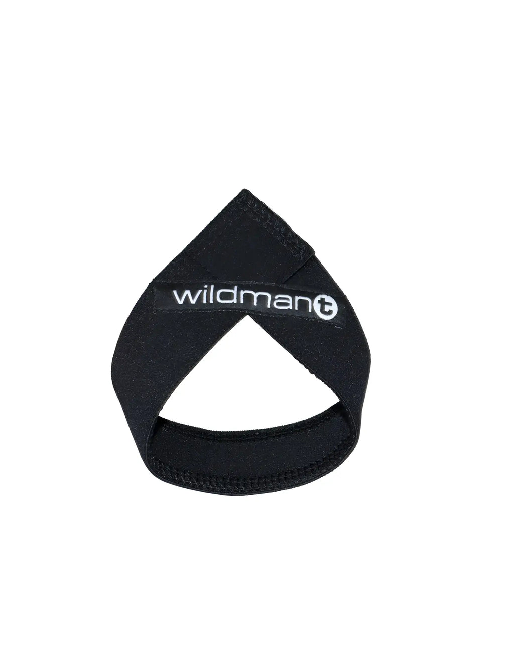 Black WildmanT The Lift fabric support strap with white logo branding on an angled front panel.
