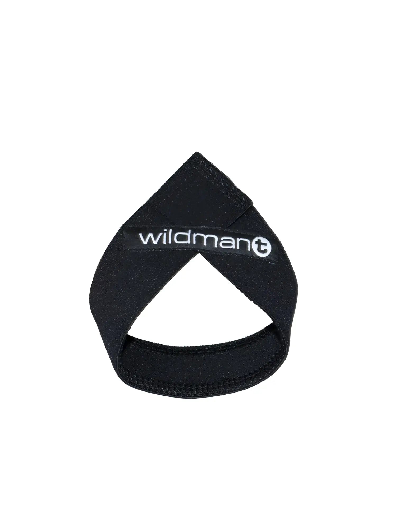 Black WildmanT The Lift fabric support strap with white logo branding on an angled front panel.