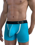 WildmanT baby blue modal boxer briefs with a prominent pouch, white trim, and a black branded waistband.