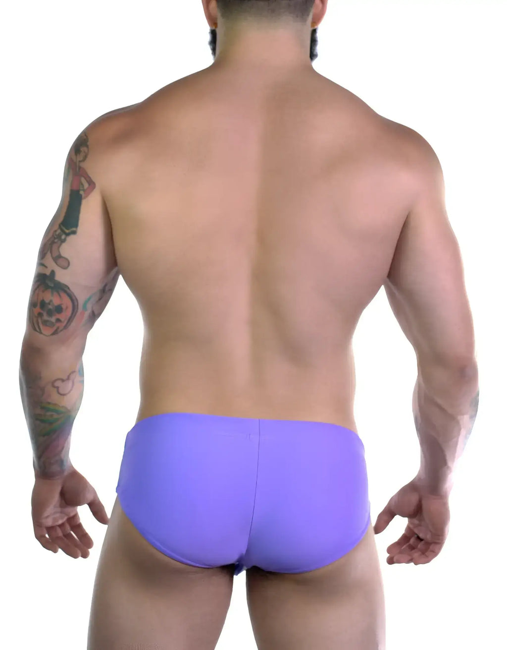 Purple swim trunks from sportivo bikini featuring lightweight quick-dry fabric for active water use