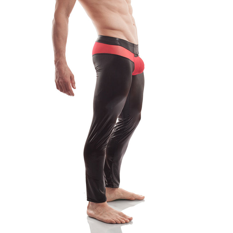 Pantalones de malla metalizada con abertura y botones de Powernet de Wojoer Poison 377T269, talla XL