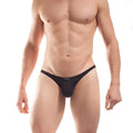 Black voodoo brand thong with a sleek minimalist design from wojoer beun matte mini push capri bikini swimwear size s